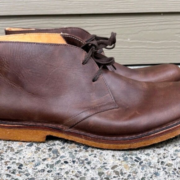Astorflex Brownflex 1820 Dark Chestnut Leather Handmade Chukka Boot Mens Size 47 main image 4